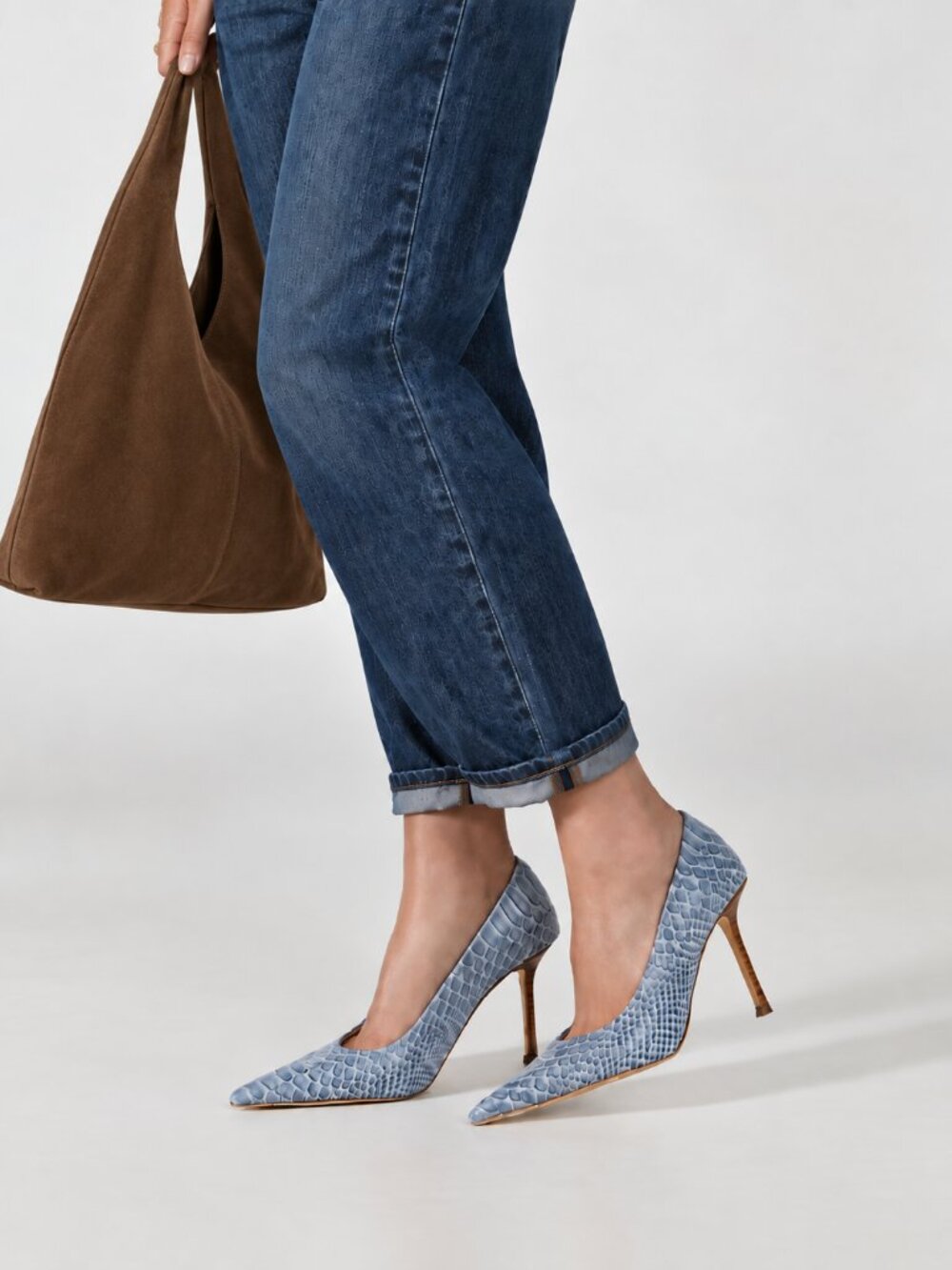 Tony Bianco Niki Blue Python Pointed-Toe Stiletto NWB